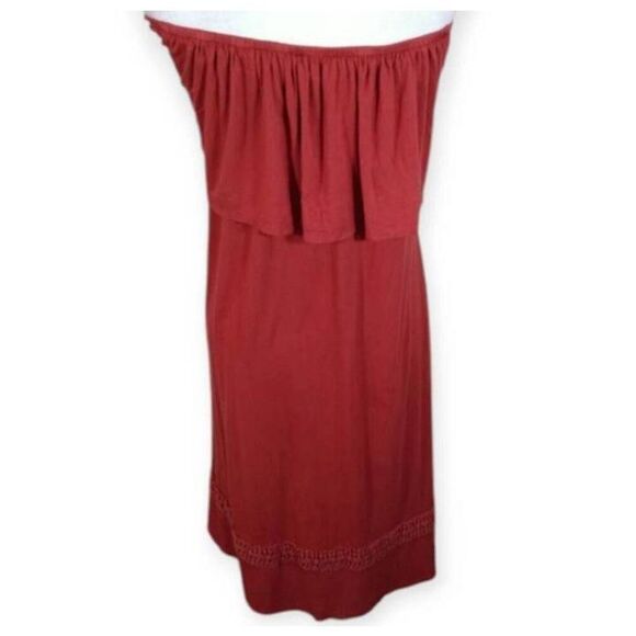 ARTESIA OFF-THE-SHOULDER BRICK/MAUVE BOHO-INSPIRED DRESS SZ.XXL GUC. - Picture 4 of 7